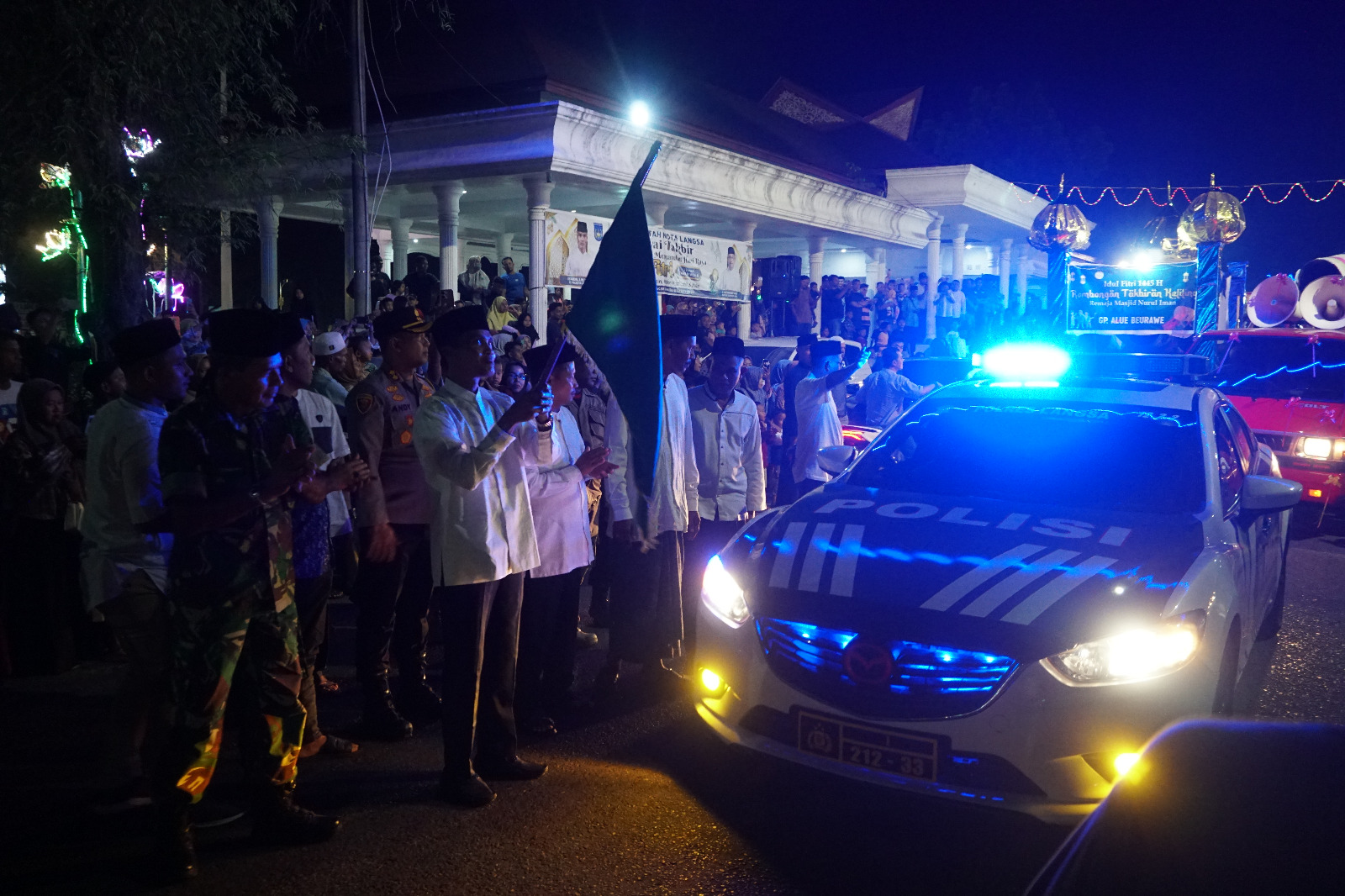 Pj. Walikota Bersama Forkopimda Lepas Pawai Takbir di Kota Langsa